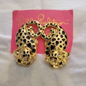 Lilly Pulitzer cheetah Pierced earrings